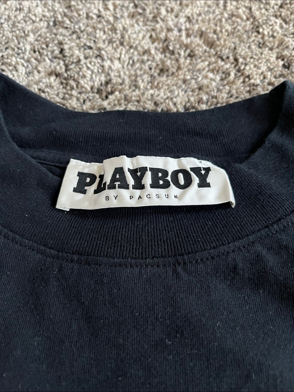 PLAYBOY Black Tee with White Logo. Men. Large. PAC SUN - Picture 2 of 9